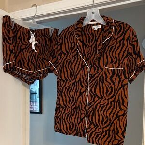 Tiger stripe pajama set